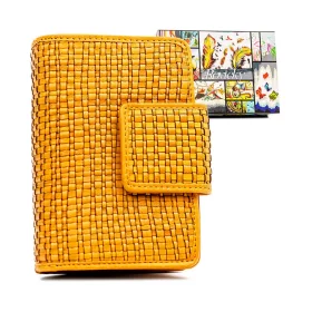    Rovicky R-613-DDW oranžová dámska kožená peňaženka 9 x 13,5 x 3 cm