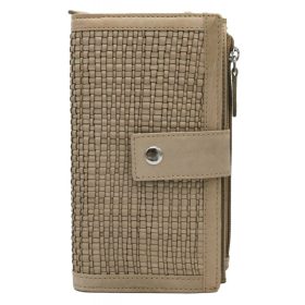    Rovicky R-861-DDW béžová dámska kožená peňaženka 10 x 19, 5 x 2 cm