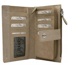    Rovicky R-861-DDW béžová dámska kožená peňaženka 10 x 19, 5 x 2 cm