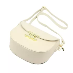    Dámska kožená kabelka cez rameno Luka 20-065 D béžovej farby 22 x 15 x 9 cm