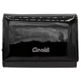    Cavaldi PX30-JMP čierna dámska kožená peňaženka z koženého vlákna 12,5 x 9,5 cm