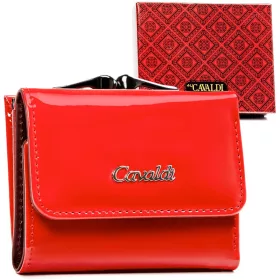    Cavaldi PX32-JMP červená dámska kožená peňaženka z koženého vlákna 9,5 x 7,5 cm