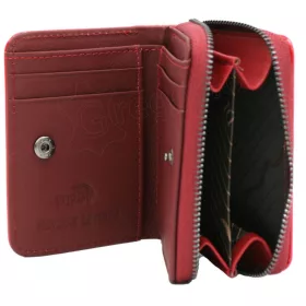    Cavaldi PX33-JMP/3010 červená dámska kožená peňaženka z koženého vlákna 10 x 8 cm