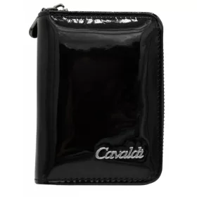    Cavaldi PX33-JMP čierna dámska kožená peňaženka z koženého vlákna 7,5 x 10 cm