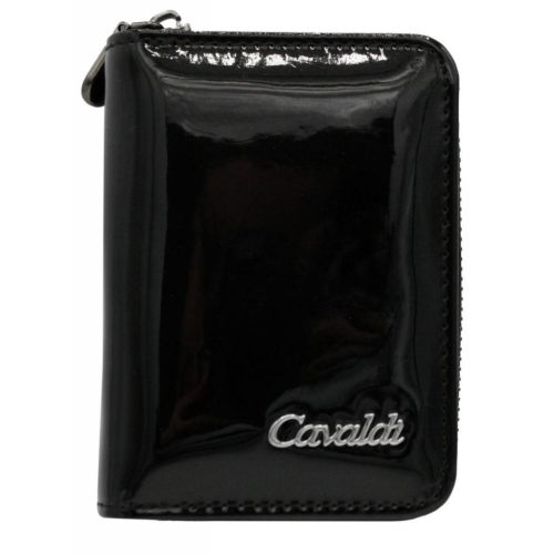  Cavaldi PX33-JMP čierna dámska kožená peňaženka z koženého vlákna 7,5 x 10 cm