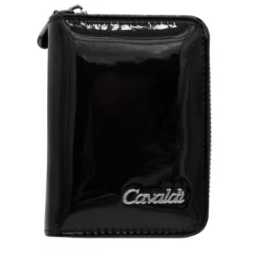    Cavaldi PX33-JMP čierna dámska kožená peňaženka z koženého vlákna 7,5 x 10 cm