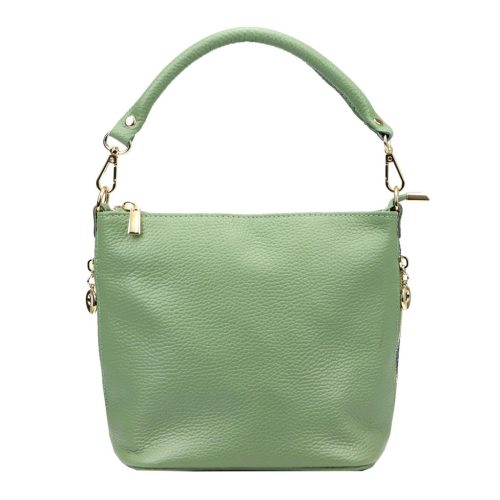 Dámska kožená kabelka cez rameno, crossbody kabelka Patrizia 419-040 GOLD tyrkysová 24 x 20 x 13 cm