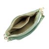  Dámska kožená kabelka cez rameno, crossbody kabelka Patrizia 419-040 GOLD tyrkysová 24 x 20 x 13 cm