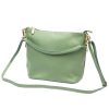  Dámska kožená kabelka cez rameno, crossbody kabelka Patrizia 419-040 GOLD tyrkysová 24 x 20 x 13 cm