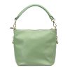  Dámska kožená kabelka cez rameno, crossbody kabelka Patrizia 419-040 GOLD tyrkysová 24 x 20 x 13 cm