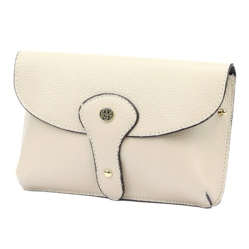  Dámska kožená kabelka cez rameno Gregorio 1713 béžová, crossbody 22 x 15 x 6 cm