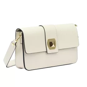    Pierre Cardin FRZ 1961 krémová dámska kožená kabelka 26 x 16 x 6 cm