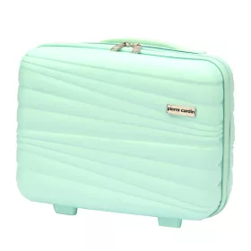    Pierre Cardin bledozelená tvrdostenná kozmetická taštička, toaletná taštička, toaletné potreby 33 x 25 x 14 cm