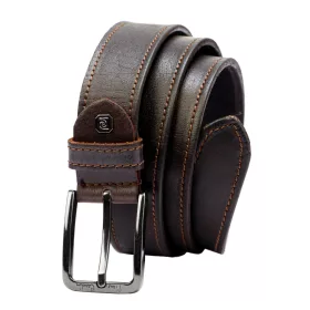    Pierre Cardin 5072 KAM02 tmavohnedý pánsky opasok z hovädzej kože 125 x 3,5 cm