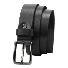    Pierre Cardin 5077 KAM02 čierny pánsky opasok z hovädzej kože, džínsový opasok 125 x 3,5 cm