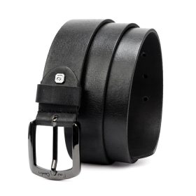    Pánsky opasok Pierre Cardin 507 KAM01 z hovädzej kože čierny 4 cm