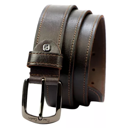  Pánsky opasok Pierre Cardin 5071 KAM01 z hnedej hovädzej kože 4 cm