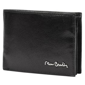    Pierre Cardin TILAK100 8806 čierna pánska kožená peňaženka 12 x 9 cm