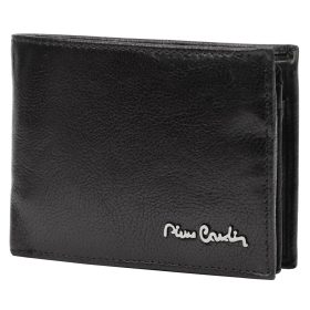    Pierre Cardin TILAK100 8806 čierna pánska kožená peňaženka 12 x 9 cm