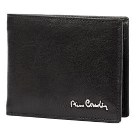    Pierre Cardin čierny kožený držiak na karty 10 × 7,5 cm