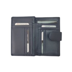    Kožená modrá dámska peňaženka Giorgio Carelli s RFID ochranou