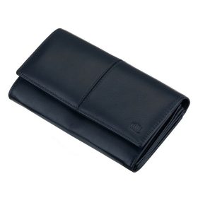    Dámska saténová modrá kožená peňaženka Giorgio Carelli