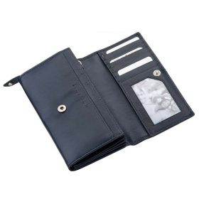    Dámska saténová modrá kožená peňaženka Giorgio Carelli