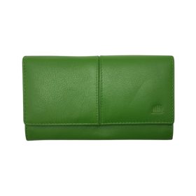    Dámska saténová purpurová kožená peňaženka Giorgio Carelli