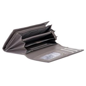    Dámska hodvábna lesklá kožená peňaženka s holubím krkom Giorgio Carelli