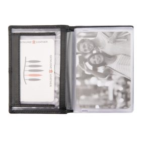    Kožený čierny držiak na karty Giorgio Carelli s RFID ochranou, 8,5 × 12 cm
