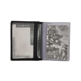    Čierny kožený držiak na bankové karty Giorgio Carelli s RFID ochranou