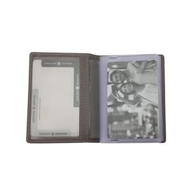    Giorgio Carelli sivý kožený puzdro na bankové karty s RFID ochranou