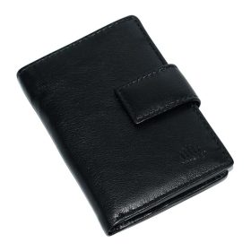    Čierny kožený držiak na karty Giorgio Carelli s RFID ochranou