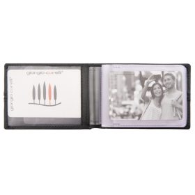    Kožený čierny držiak na karty Giorgio Carelli s RFID ochranou, 10,5 × 7,5 cm