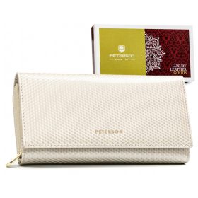    Peterson PTN 42100-SBR-BE béžová dámska peňaženka z hovädzej kože 19,5 x 10 x 3,5 cm