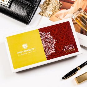    Dámska kožená peňaženka Peterson PTN 421431-SBR-BE béžovej farby 10 x 19 x 2,5 cm