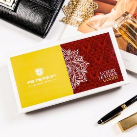    Dámska kožená peňaženka Peterson PTN 42122-SBR-BE béžovej farby 18,5 x 10 x 3,5 cm