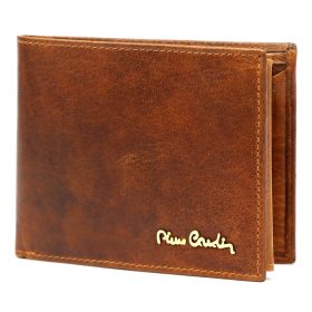    Pierre Cardin TILAK110 324 hnedá pánska kožená peňaženka 11,5 x 9,5 cm