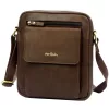  Pierre Cardin TILAK112 8423 hnedá pánska kožená bočná taška, taška cez rameno 23 x 26 x 10 cm