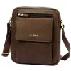  Pierre Cardin TILAK112 8423 hnedá pánska kožená bočná taška, taška cez rameno 23 x 26 x 10 cm