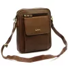  Pierre Cardin TILAK112 8423 hnedá pánska kožená bočná taška, taška cez rameno 23 x 26 x 10 cm