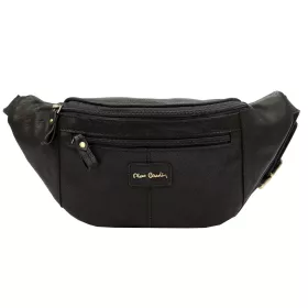    Pierre Cardin TILAK112 9323 čierna pánska kožená taška na opasok 34 x 15 x 8 cm