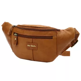    Dámska hnedá kožená kabelka na opasok Pierre Cardin TILAK112 9323 34 x 15 x 8 cm