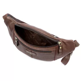    Pierre Cardin TILAK112 9323 hnedá kožená kabelka na opasok, crossbody 34 x 15 x 8 cm