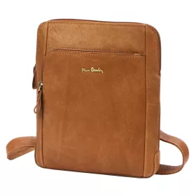    Pierre Cardin TILAK112 9423 hnedá pánska kožená bočná taška, taška cez rameno 22 x 26 x 6 cm