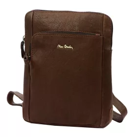    Pierre Cardin TILAK112 9423 hnedá pánska kožená bočná taška, taška cez rameno 22 x 26 x 6 cm