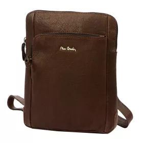    Pierre Cardin TILAK112 9423 hnedá pánska kožená bočná taška, taška cez rameno 22 x 26 x 6 cm