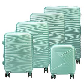    Leonardo da Vinci 3055-2 Z zelená 5-dielna súprava kufrov na abs