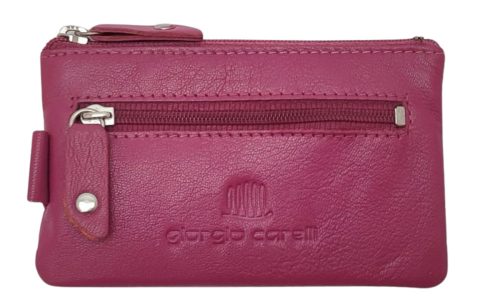  Ružový kožený prívesok na kľúče Giorgio Carelli