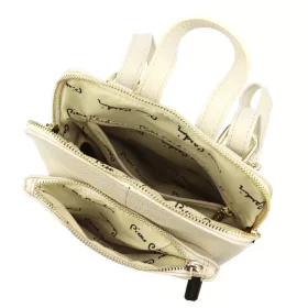    Pierre Cardin FRZ 55081 krémový dámsky kožený batoh, taška cez rameno 23 x 25 x 10 cm